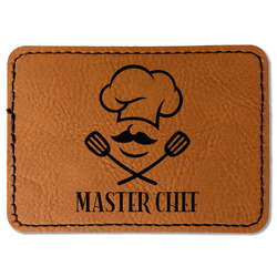 Master Chef Faux Leather Iron On Patch - Rectangle (Personalized)