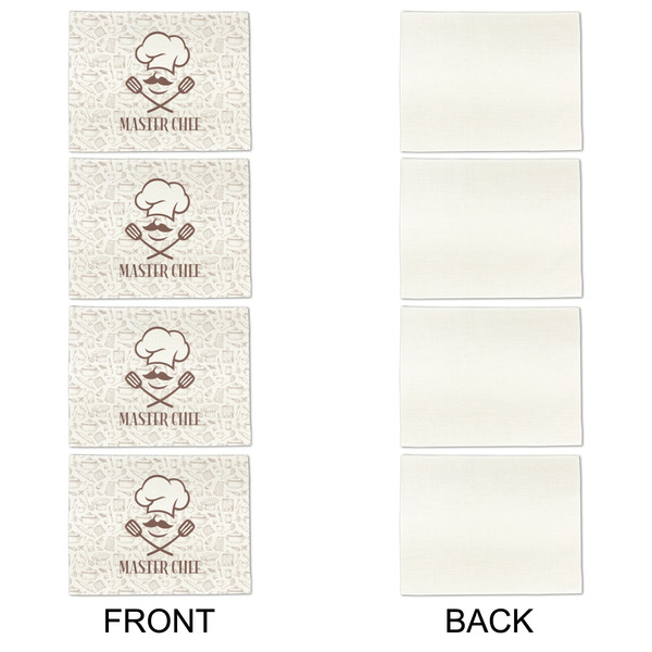 Master Chef Linen Placemat - APPROVAL Set of 4 (single sided)