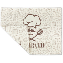 Master Chef Double-Sided Linen Placemat - Single w/ Name or Text