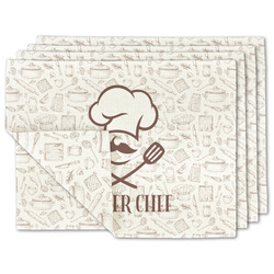 Master Chef Double-Sided Linen Placemat - Set of 4 w/ Name or Text