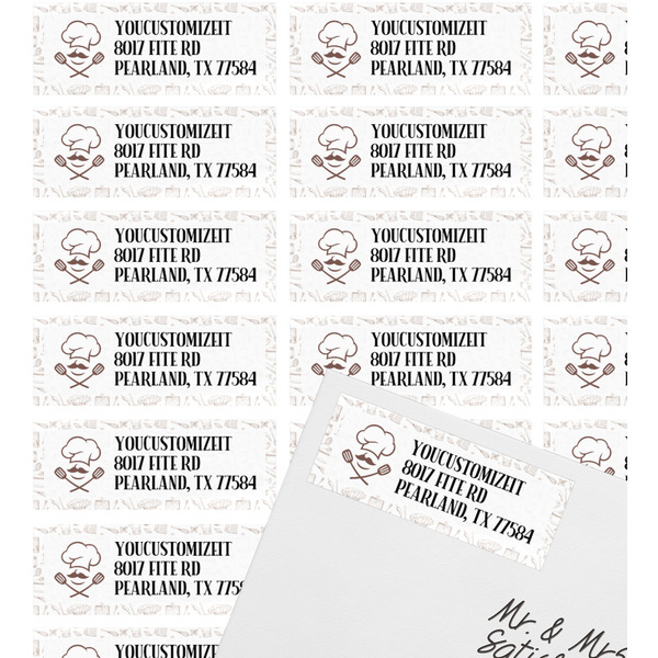 Master Chef Mailing Label on Envelope - Multiple Labels