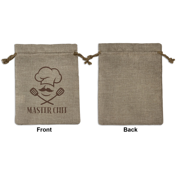 Master Chef Medium Burlap Gift Bag - Front Approval