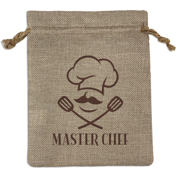 Custom Master Chef Burlap Gift Bag (Personalized)