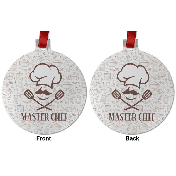 Master Chef Metal Ball Ornament - Front and Back