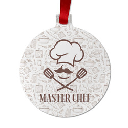 Master Chef Metal Ball Ornament - Double Sided w/ Name or Text