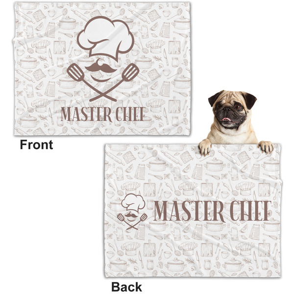 Master Chef Microfleece Dog Blanket - Regular - Front & Back