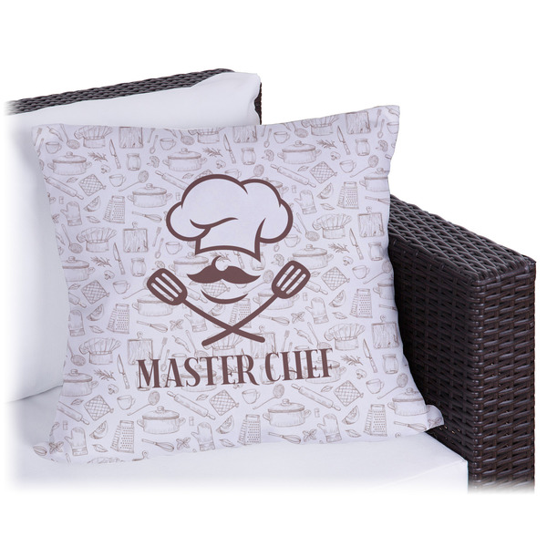 Custom Master Chef Outdoor Pillow - 16" w/ Name or Text