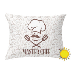 Master Chef Outdoor Throw Pillow (Rectangular) w/ Name or Text