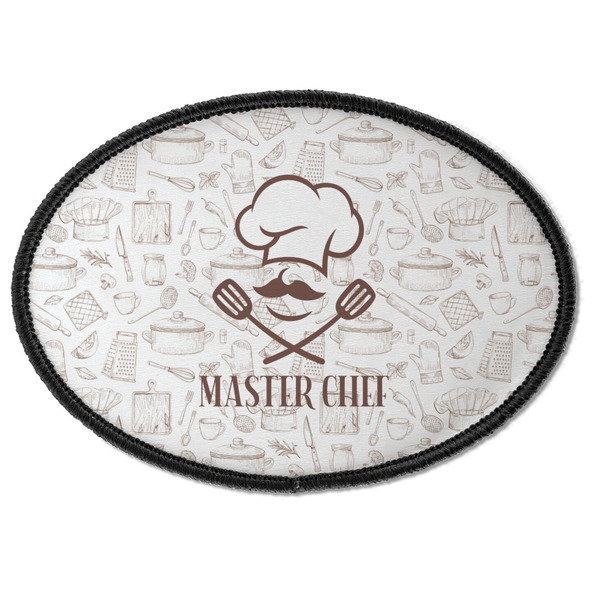 Custom Master Chef Iron On Oval Patch w/ Name or Text