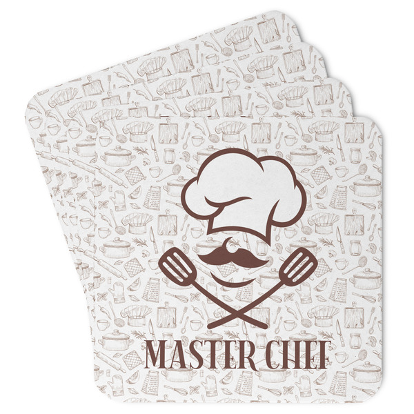 Custom Master Chef Paper Coasters w/ Name or Text