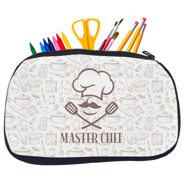 Custom Master Chef Neoprene Pencil Case - Medium w/ Name or Text