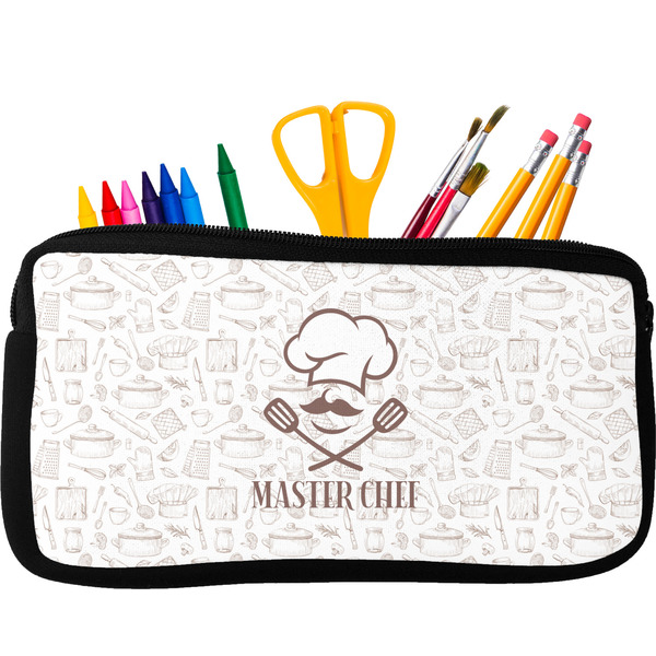 Custom Master Chef Neoprene Pencil Case - Small w/ Name or Text