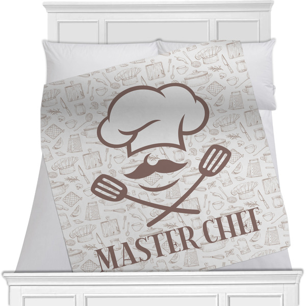 Custom Master Chef Minky Blanket - Twin / Full - 80"x60" - Single Sided w/ Name or Text
