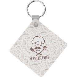 Master Chef Diamond Plastic Keychain w/ Name or Text