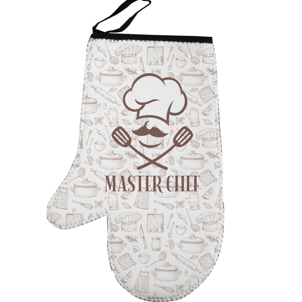 Custom Master Chef Left Oven Mitt w/ Name or Text