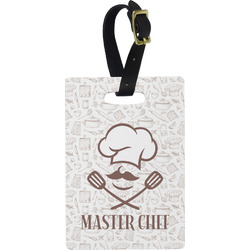 Master Chef Plastic Luggage Tag - Rectangular w/ Name or Text