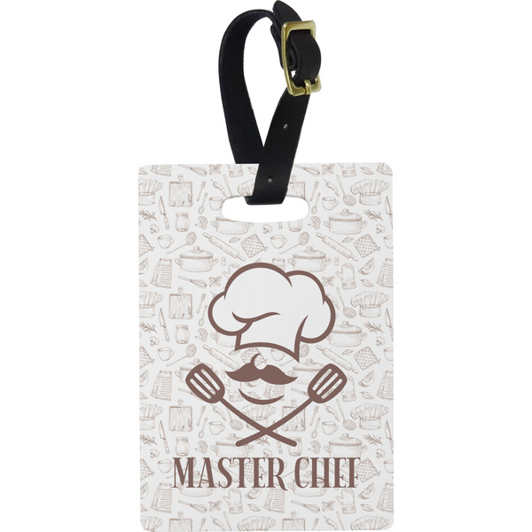 Custom Master Chef Plastic Luggage Tag - Rectangular w/ Name or Text