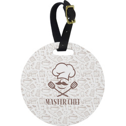 Master Chef Plastic Luggage Tag - Round (Personalized)