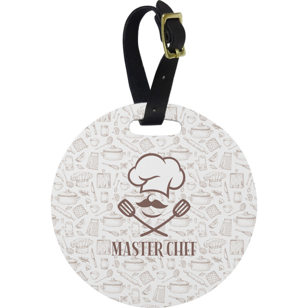 Custom Master Chef Plastic Luggage Tag - Round (Personalized)