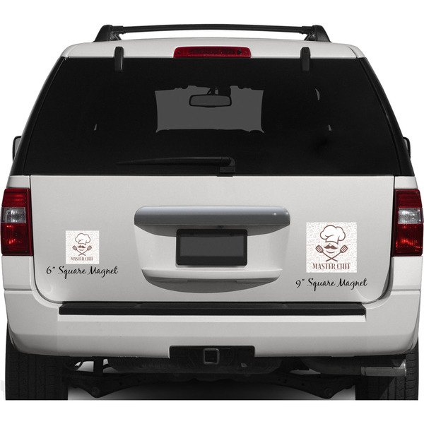 Master Chef Personalized Square Car Magnets on Ford Explorer