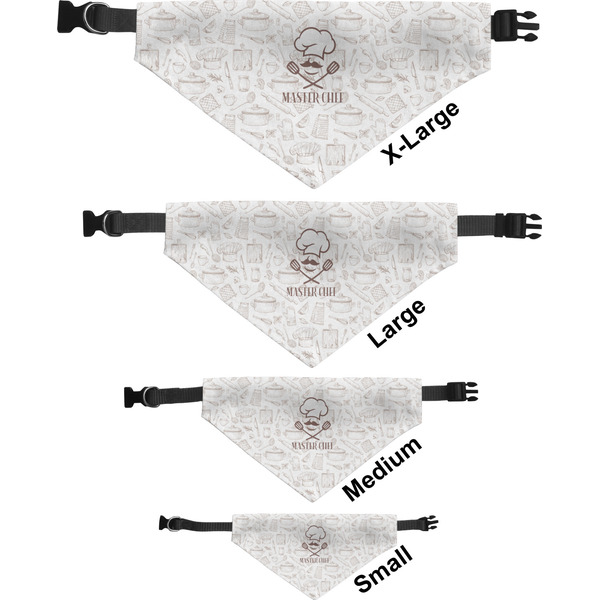 Master Chef Pet Bandana Sizes