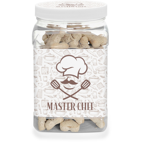 Custom Master Chef Dog Treat Jar w/ Name or Text