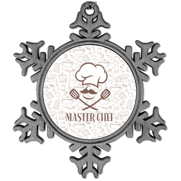 Custom Master Chef Vintage Snowflake Ornament (Personalized)