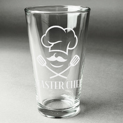 Master Chef Pint Glass - Engraved (Personalized)