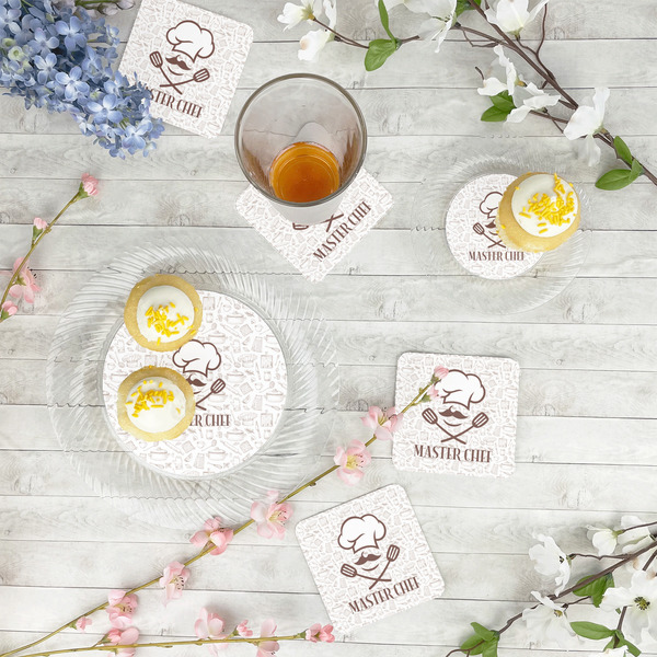 Master Chef Plastic Party Appetizer & Dessert Plates - In Context