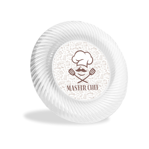 Custom Master Chef Plastic Party Appetizer & Dessert Plates - 6" (Personalized)