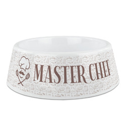 Master Chef Plastic Dog Bowl (Personalized)
