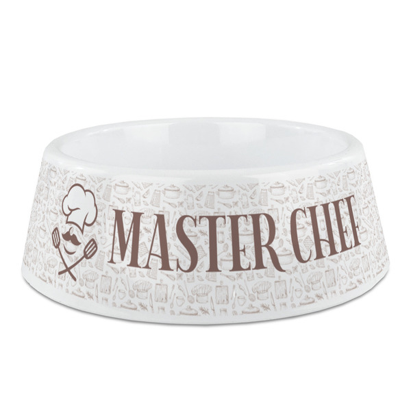 Custom Master Chef Plastic Dog Bowl - Medium (Personalized)