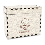 Master Chef Wood Recipe Box - Full Color Print (Personalized)