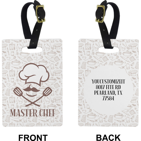 Master Chef Rectangle Luggage Tag (Front + Back)