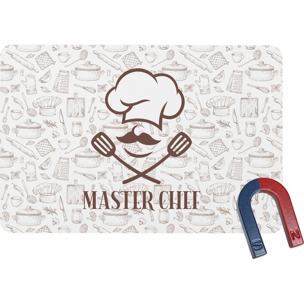 Custom Master Chef Rectangular Fridge Magnet w/ Name or Text