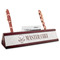 Master Chef Red Mahogany Nameplates with Business Card Holder - Angle