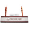 Master Chef Red Mahogany Nameplates with Business Card Holder - Straight