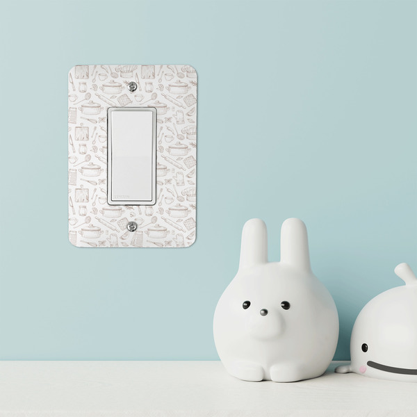Master Chef Rocker Light Switch Covers - Single - IN CONTEXT