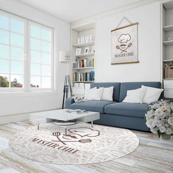 Master Chef Round Area Rug - IN CONTEXT