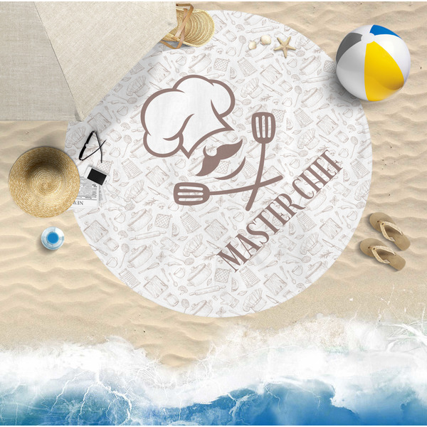 Master Chef Round Beach Towel Lifestyle