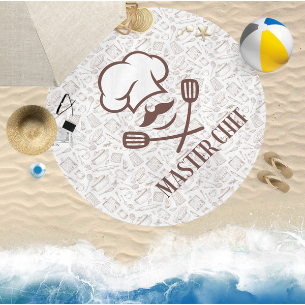 Master Chef Round Beach Towel Lifestyle