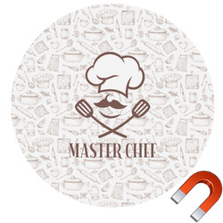 Master Chef Round Car Magnet - 6" (Personalized)