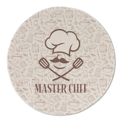 Master Chef Round Linen Placemat (Personalized)