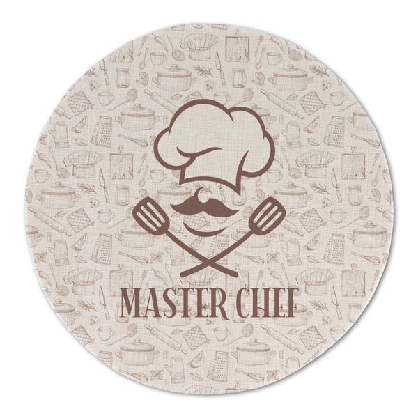 Custom Master Chef Round Linen Placemat (Personalized)