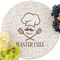 Master Chef Round Linen Placemats - Front (w flowers)