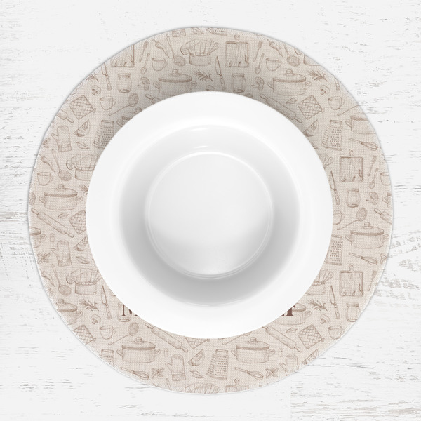 Master Chef Round Linen Placemats - LIFESTYLE (single)