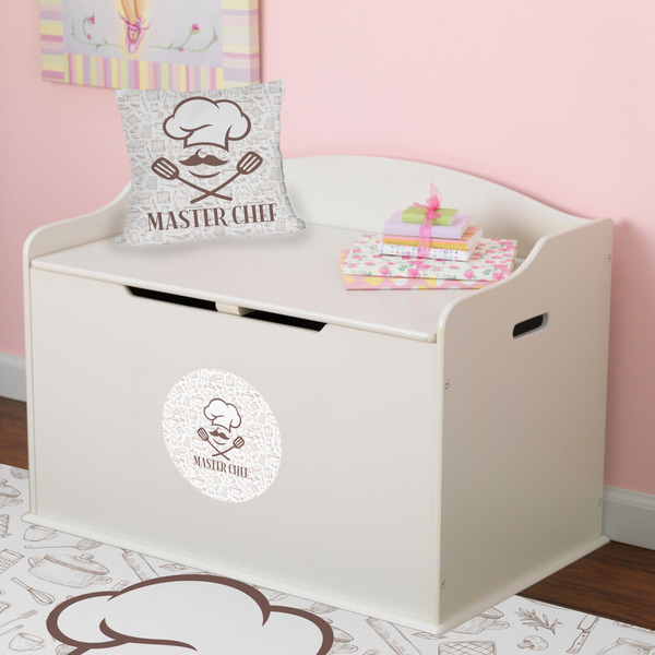 Master Chef Round Wall Decal on Toy Chest