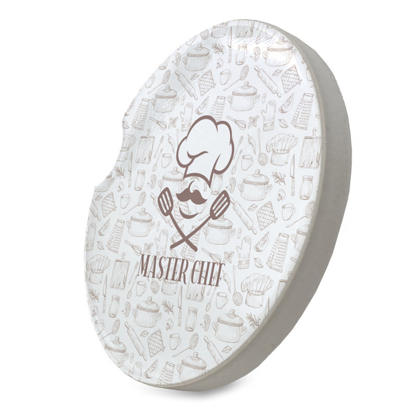 Master Chef Sandstone Car Coaster - STANDING ANGLE