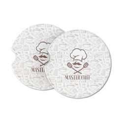Master Chef Sandstone Car Coasters (Personalized)