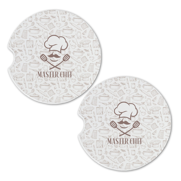 Master Chef Sandstone Car Coasters - Set of 2